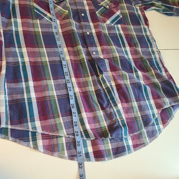 Vintage Western Frontier Plaid Pearl Snap Shirt - Picture 4 of 8